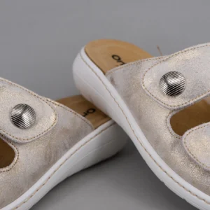 Therapie Pantoffeln goldschimmer in elegant